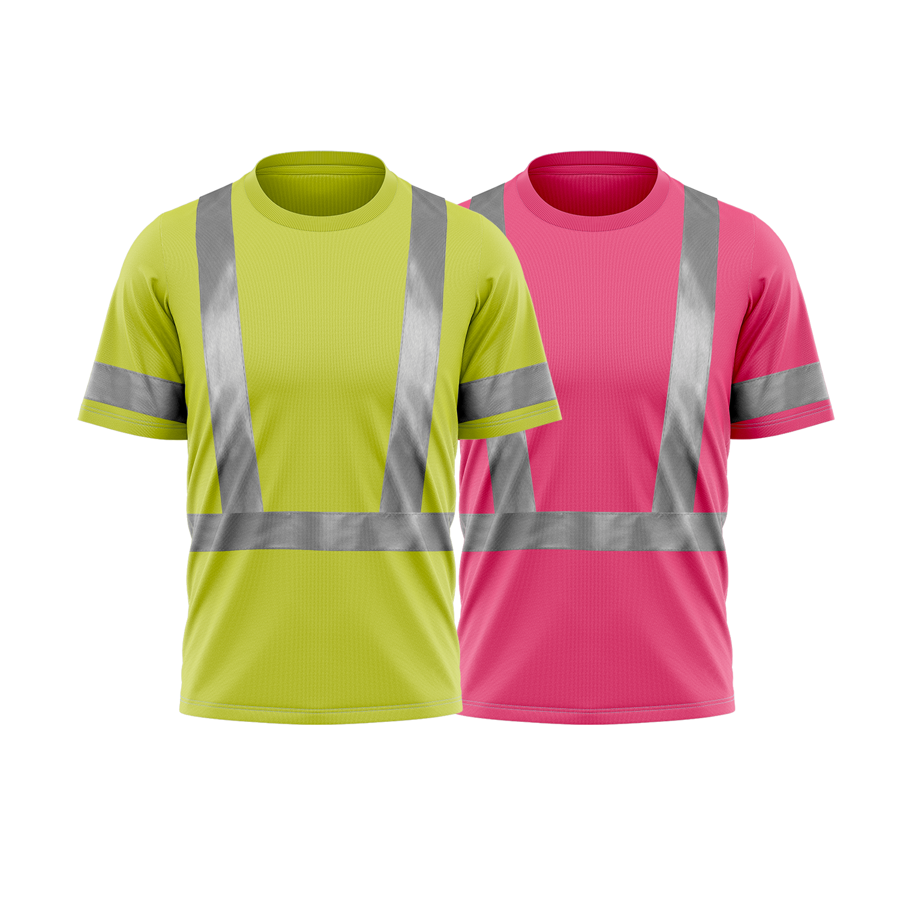 VISIPRO Short Sleeve Reflective Safety T-Shirt - Poly-Cotton Pique 5