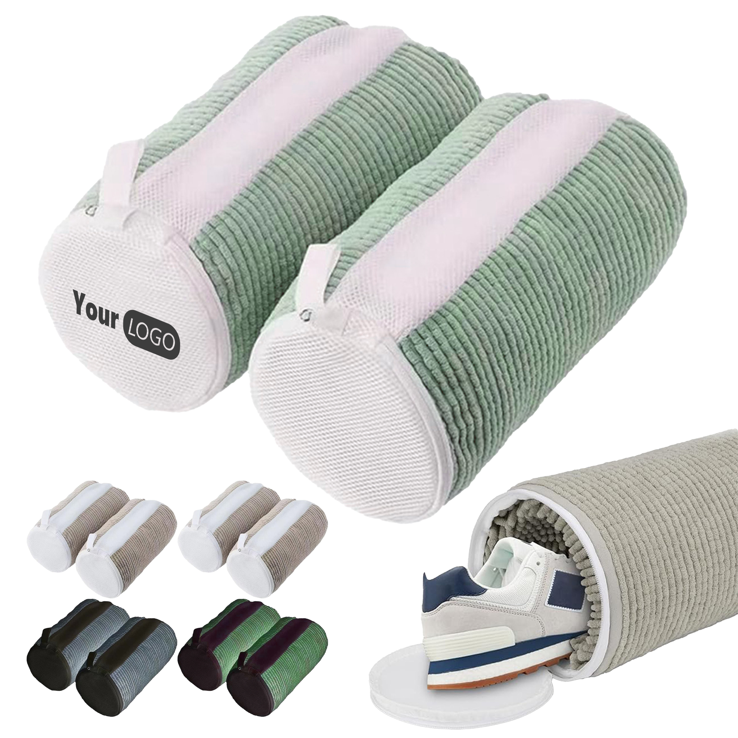 Polyester Cylindrical Travel Shoe Pouch ?C Protect And Organize Your Footwear 4