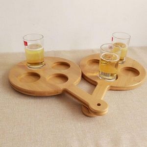 Durable Party Bamboo Drinking Games Beer Cup Flight Holder 4