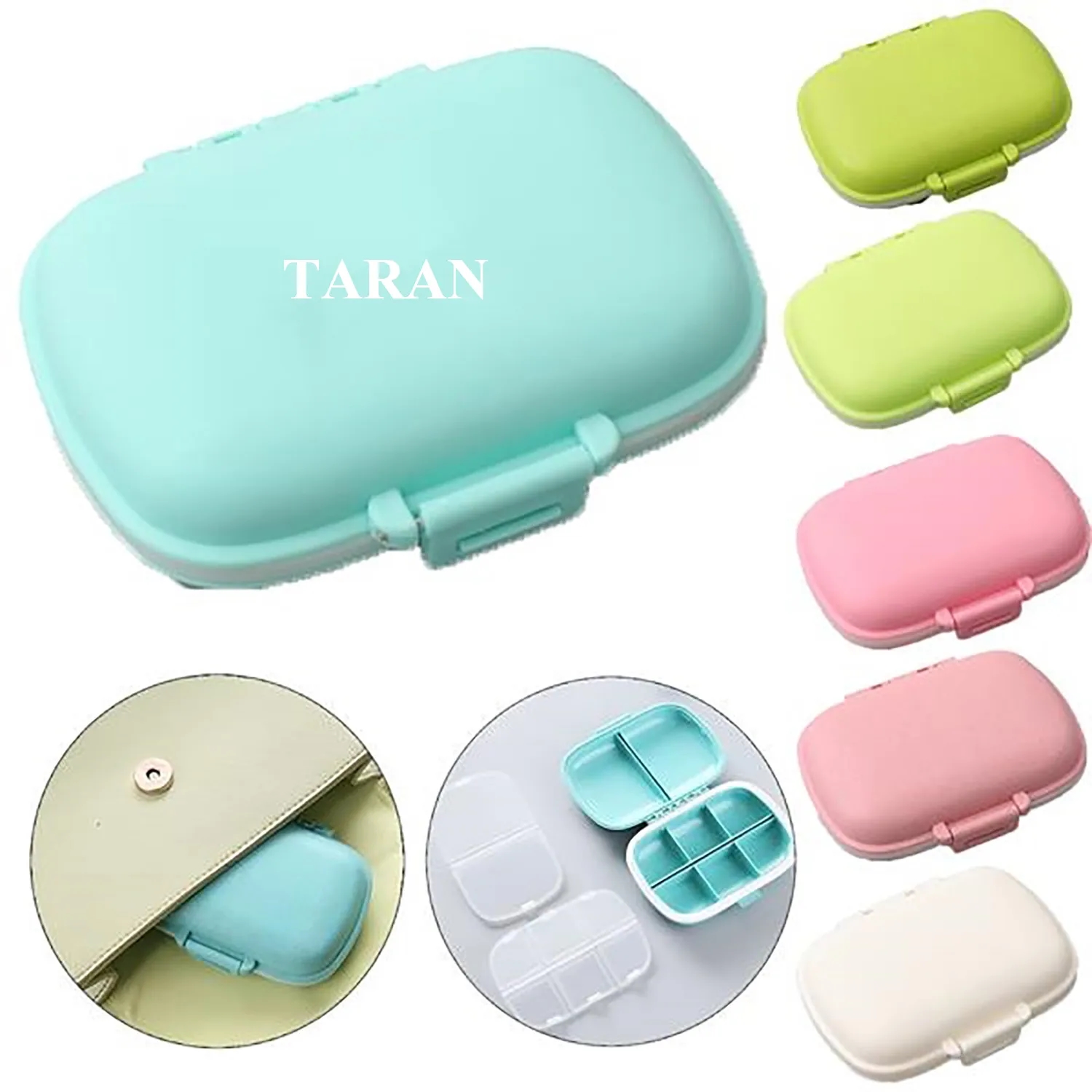 8 Compartments Travel Pill Organizer Moisture Proof Box 2