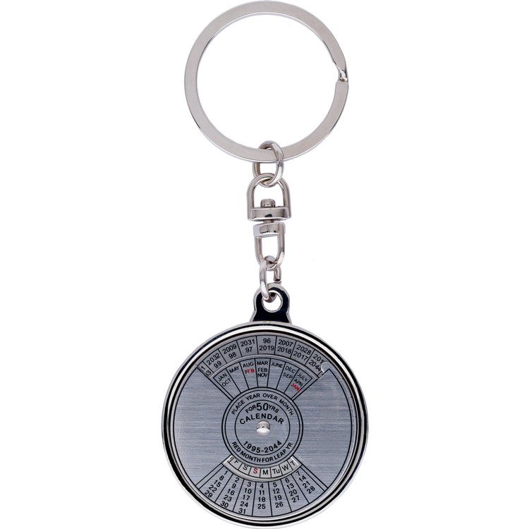 50 Year Perpetual Calendar Metal Keychain
