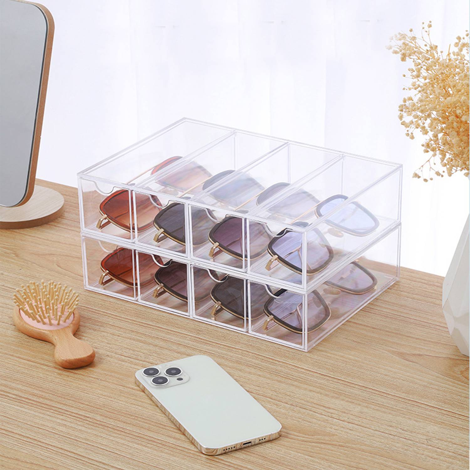 Acrylic Sunglasses and Glasses Custom Storage Case 6