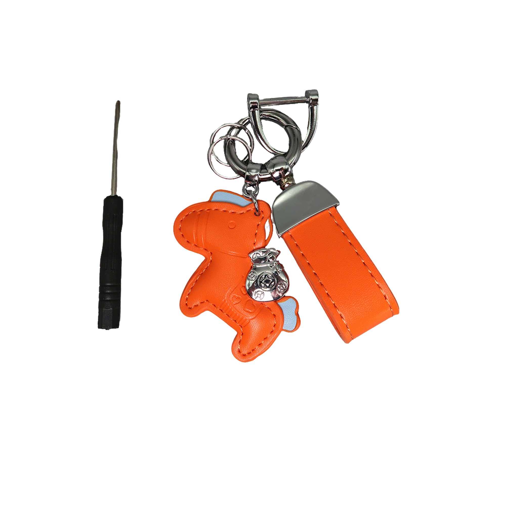 Polyurethane Pony Figure Key Ring With Strap 6.7" Length 16