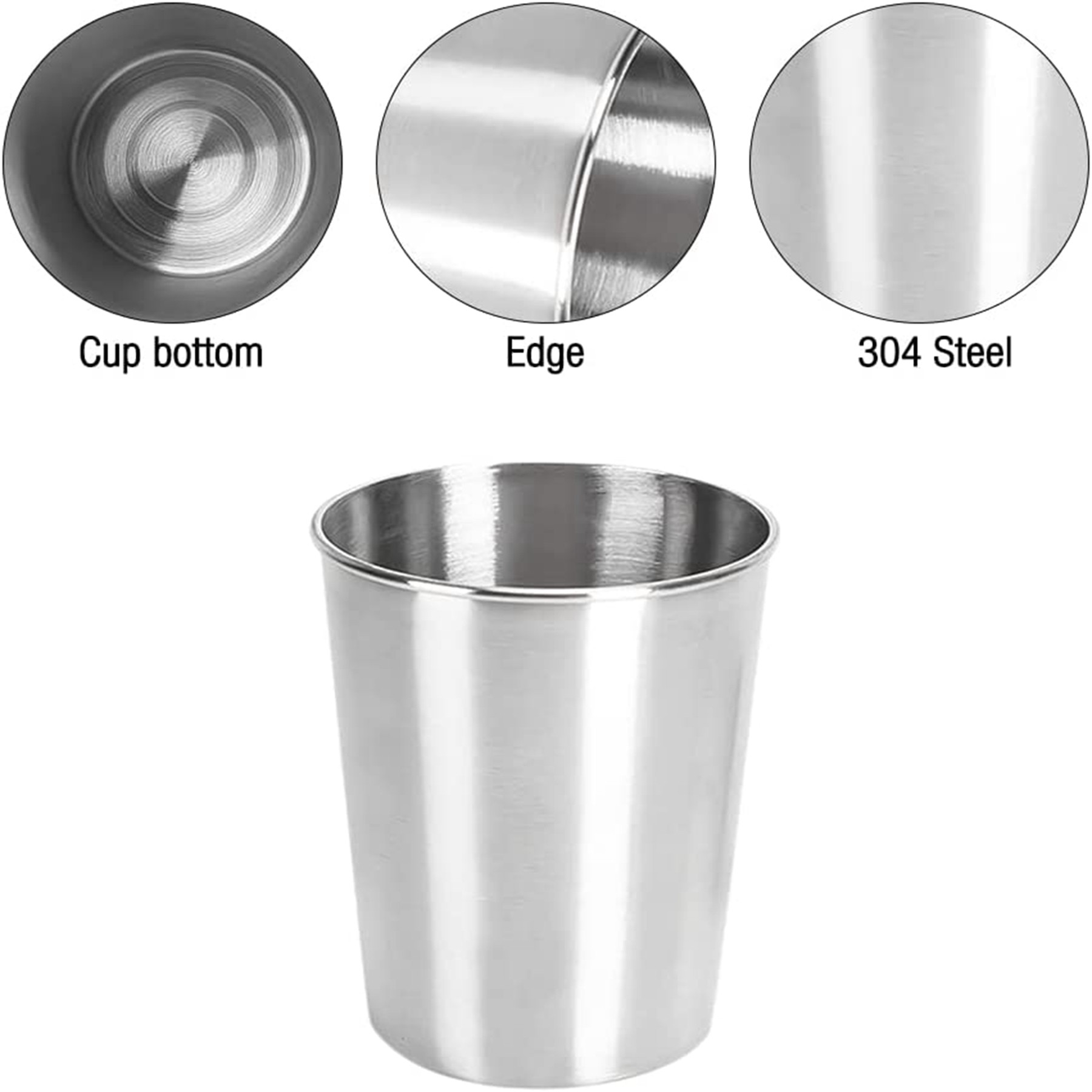 17Oz Camping Stainless Steel Stackable Metal Pint Cup 1