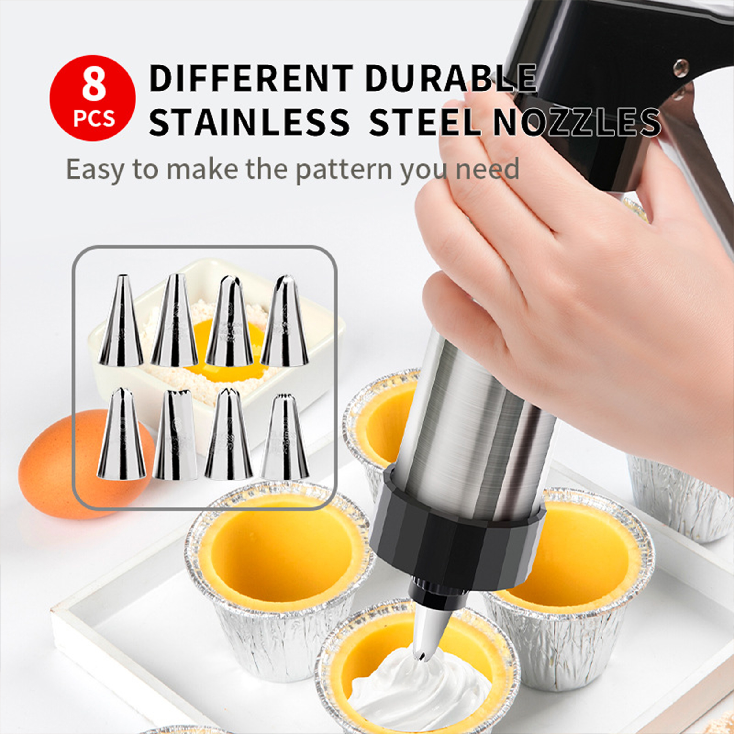 Stainless Steel Cookie Butter Piping Baking Tool 2