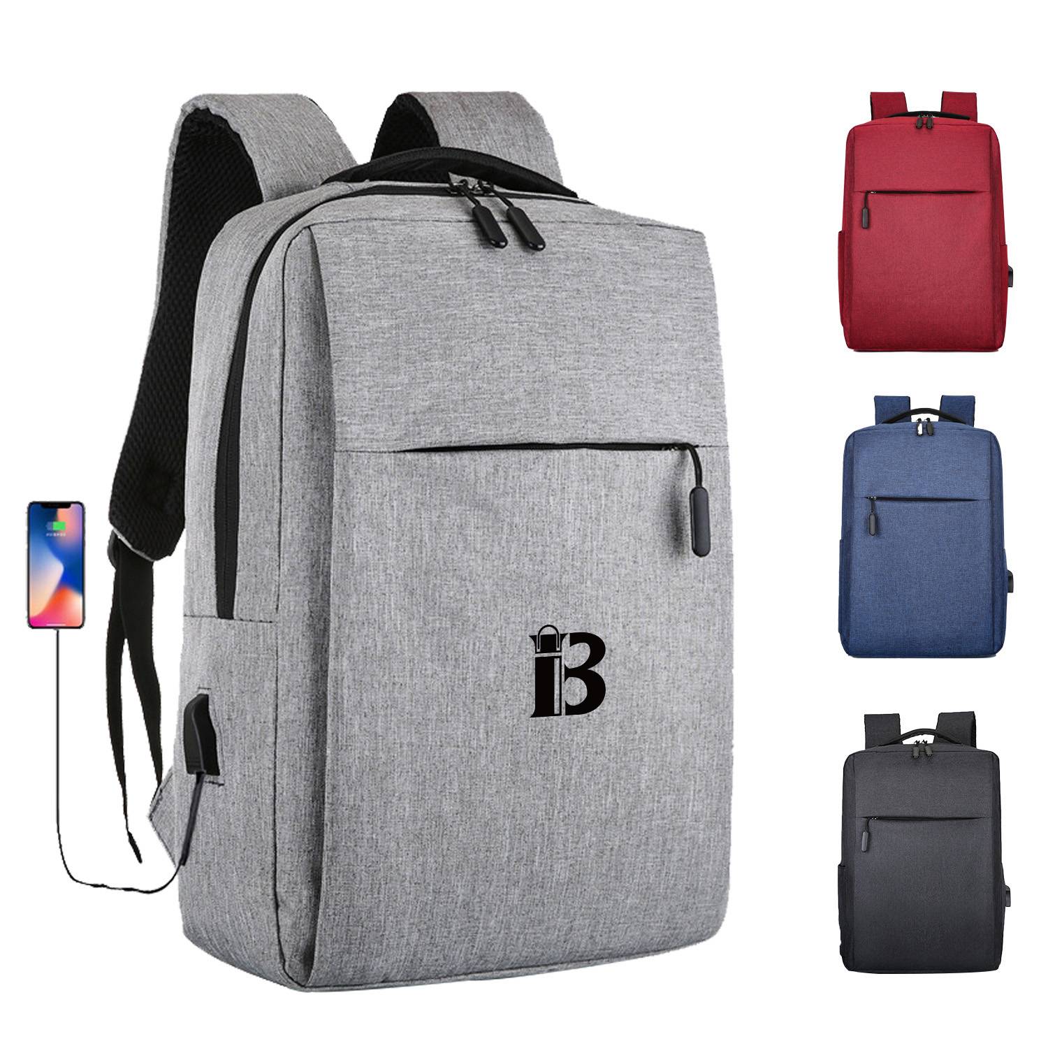 Oxford Backpacks Casual Daypack With Charging Port 6