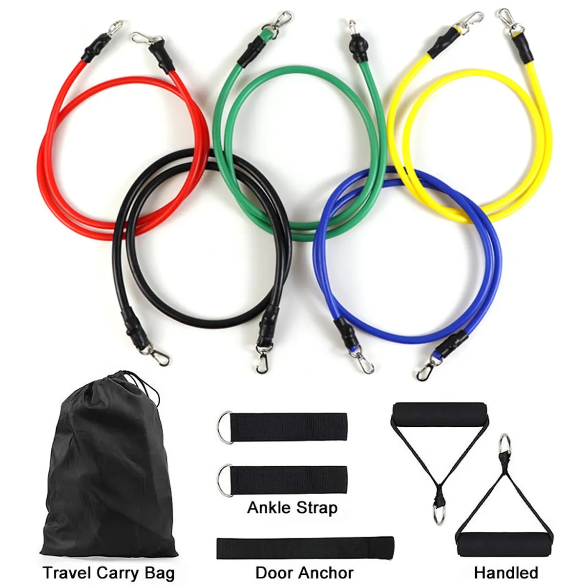 11Pcs/Set Latex Pull Rope Resistance Bands 4
