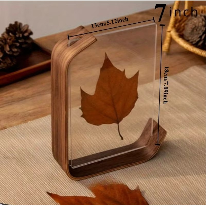 Acrylic Picture Frame Diy Wooden Photo Frame Transparent Herbarium Display Frame Home Decor 1