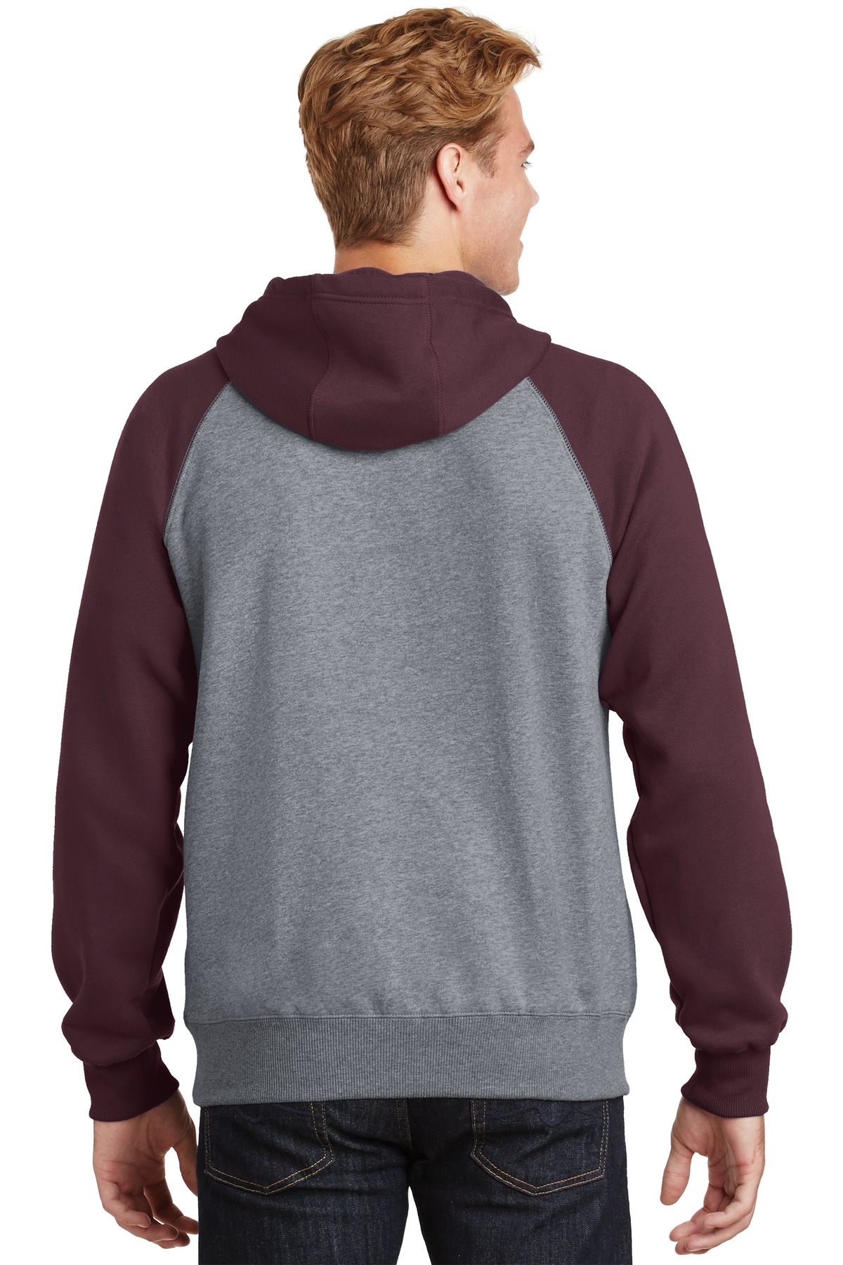 Sport-Tek Raglan Colorblock Pullover Hooded Sweatshirt. ST267 30
