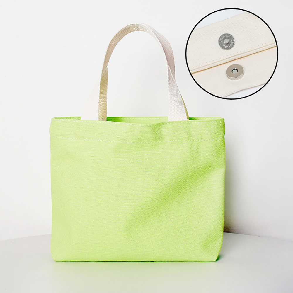Canvas Tote Bags with Magnetic Snap, custom tote bag with logo imprint 5