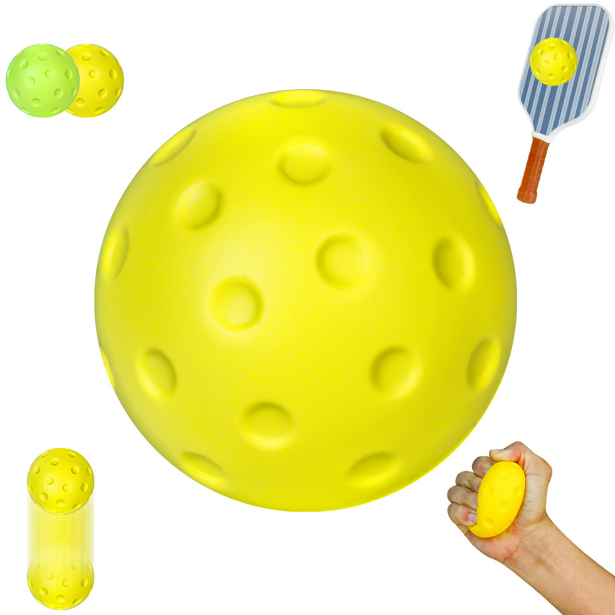 Silent Indoor Pickleball Practice Ball PU Foam 6