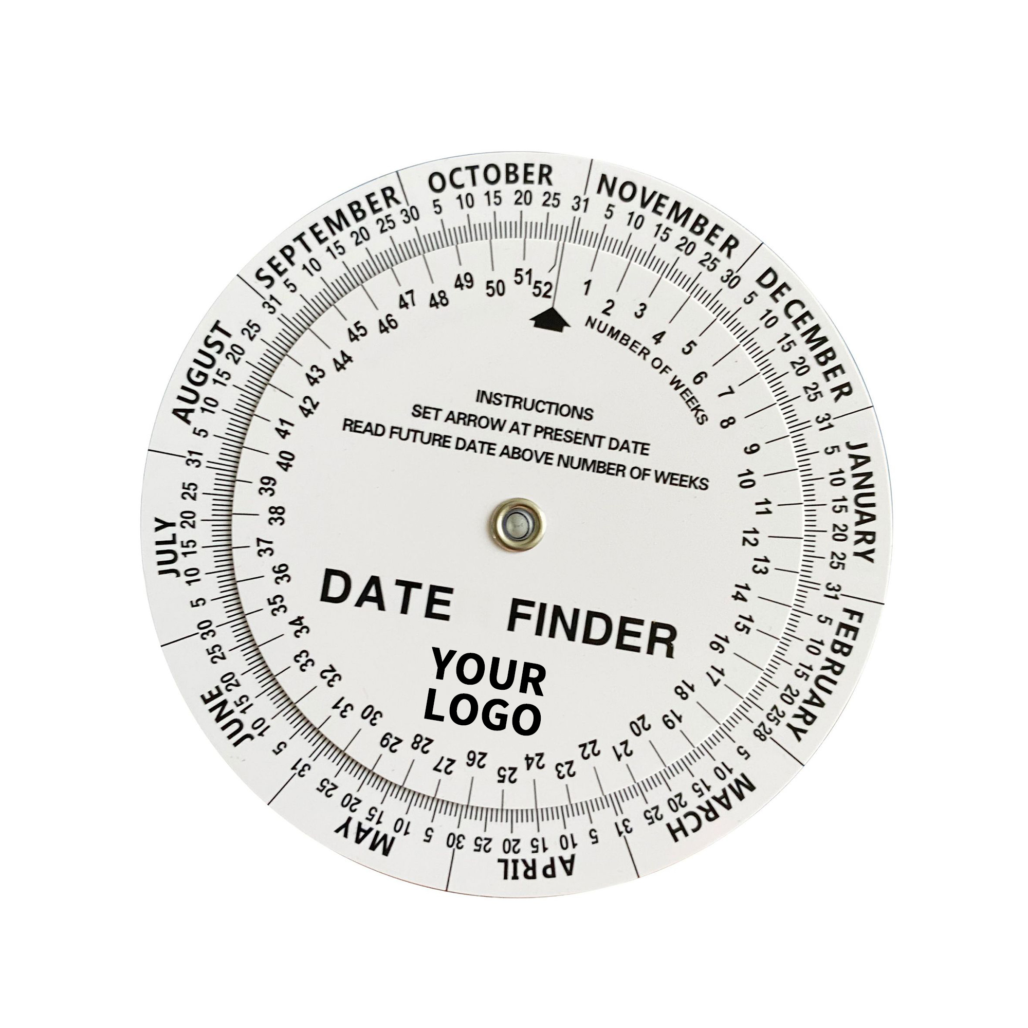 PVC Pregnancy Due Date Wheel 4.25" Diameter 2