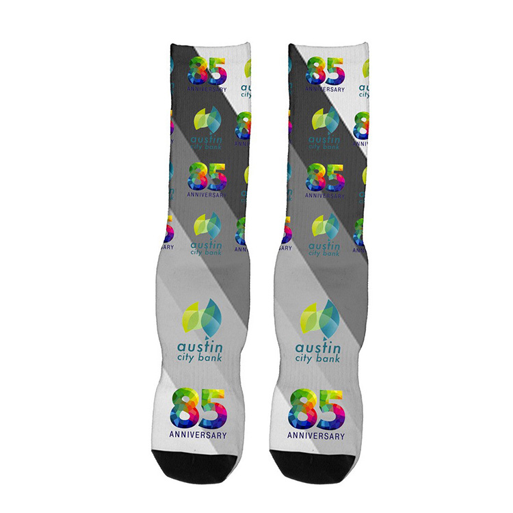 "Wye" Dye Sublimated Crew (Athletic) Socks (Pair) 4