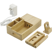 Bamboo Fast Wirelsss Charging Dock Station 2