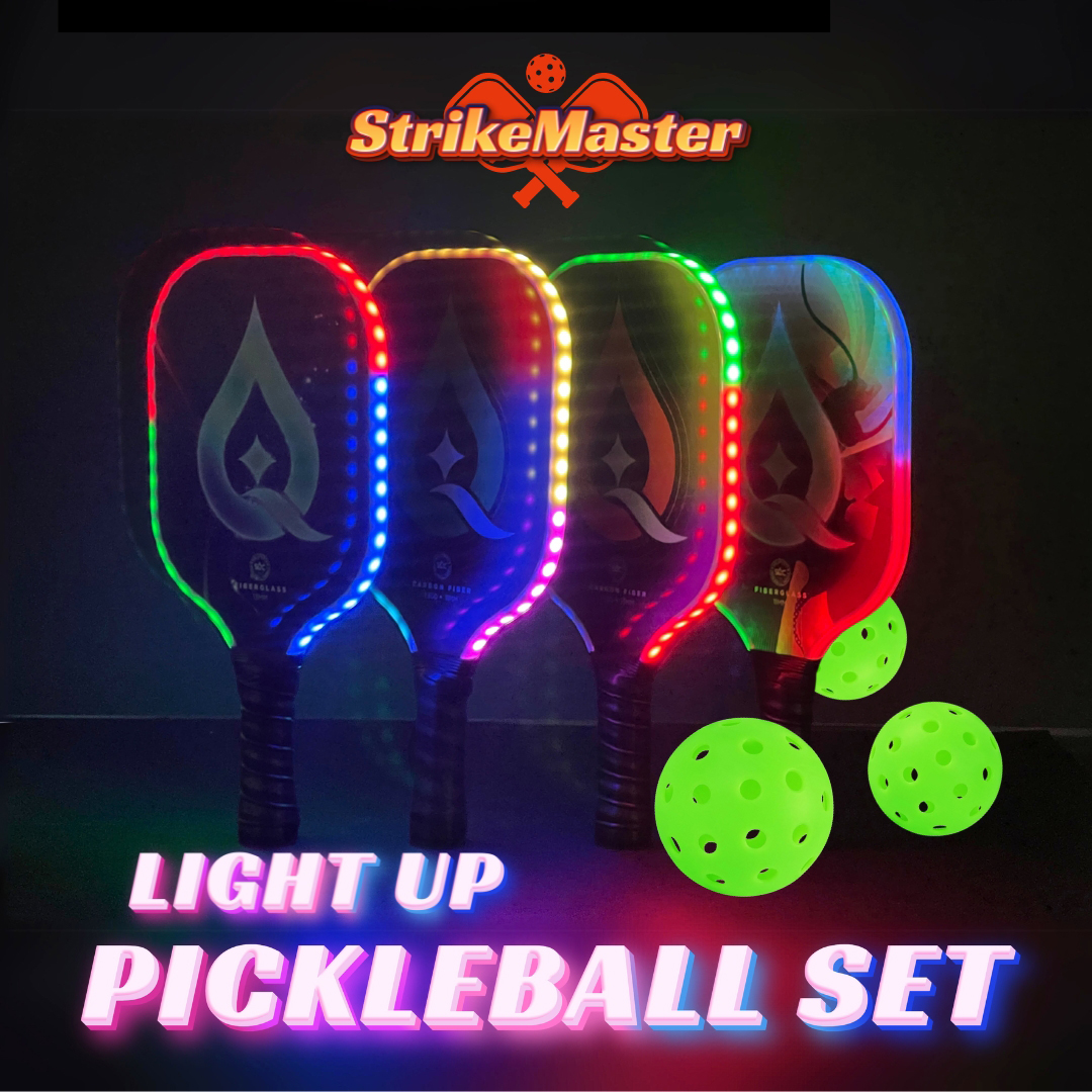 StrikeMaster Light-Up Pickleball Set – Illuminated Paddle with Luminous Ball 13