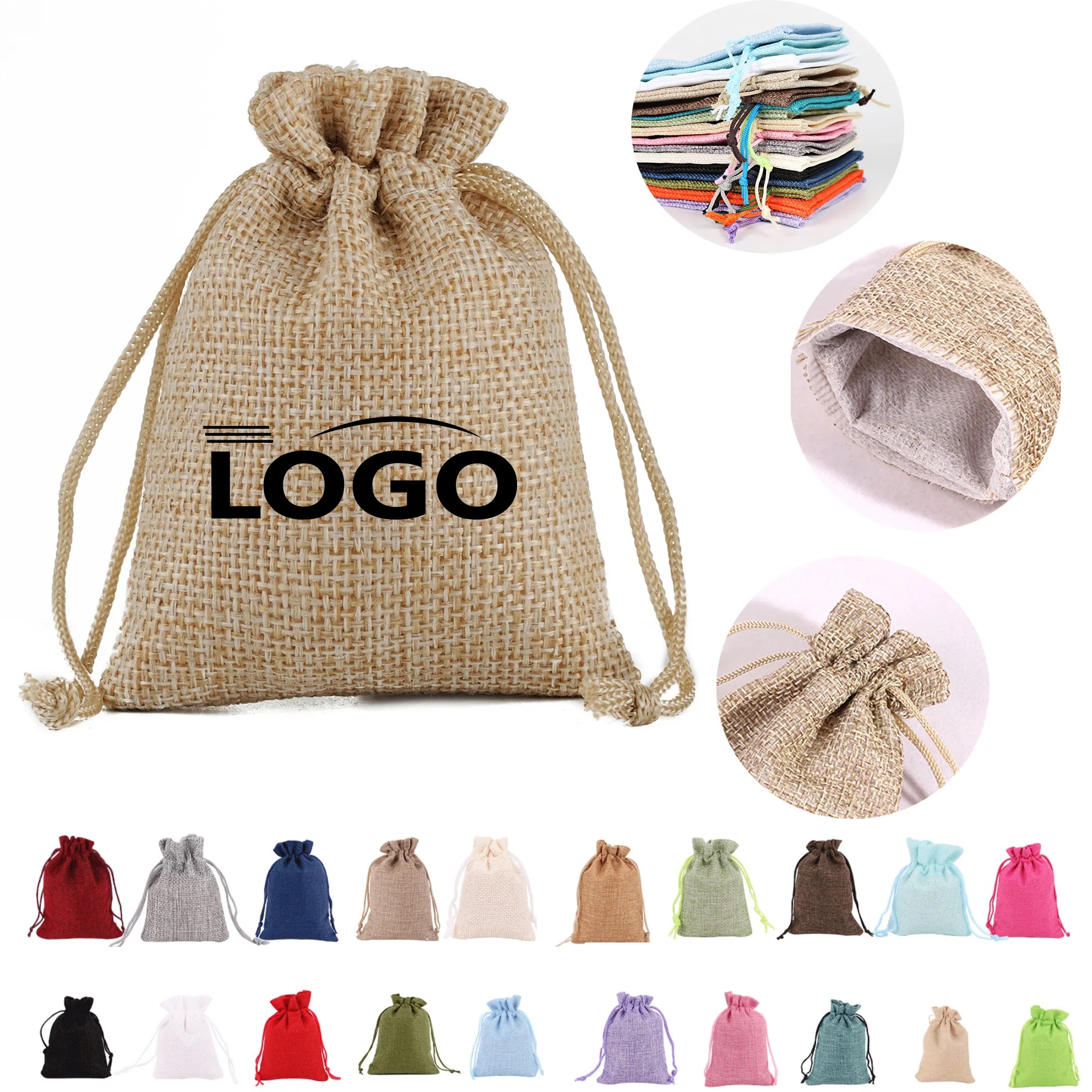 Burlap Drawstring Gift Bags 1