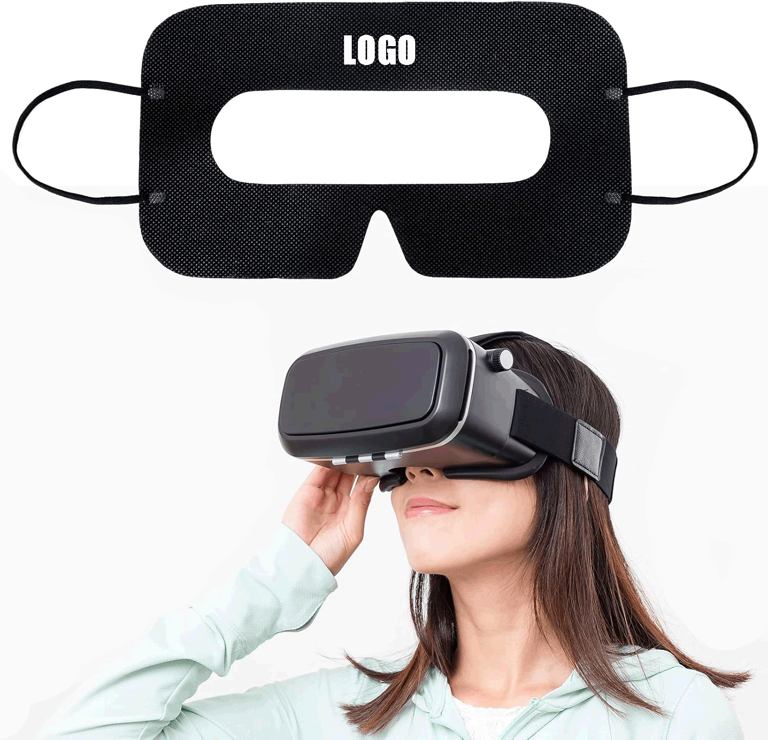 Disposable VR Face Mask/ Breathable Cover Eye Mask for VR/ Nonwoven Fabric Sanitary VR Mask 1