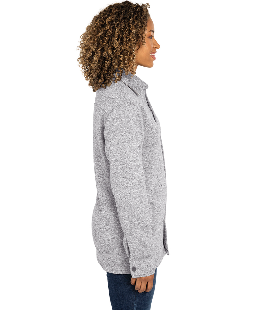 Heathered Fleece Snap Shacket 94