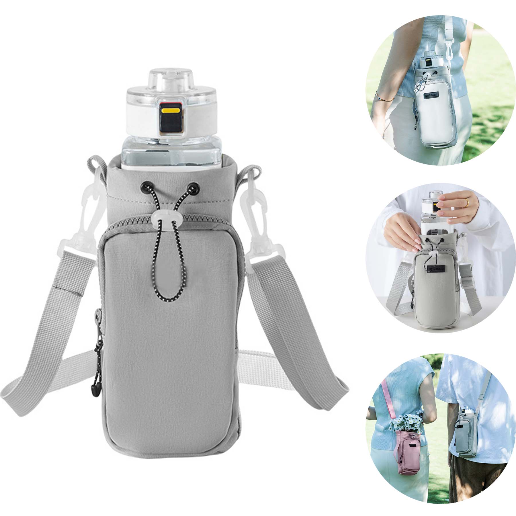 Water Bottle Carrier Bag with Phone Pocket 2