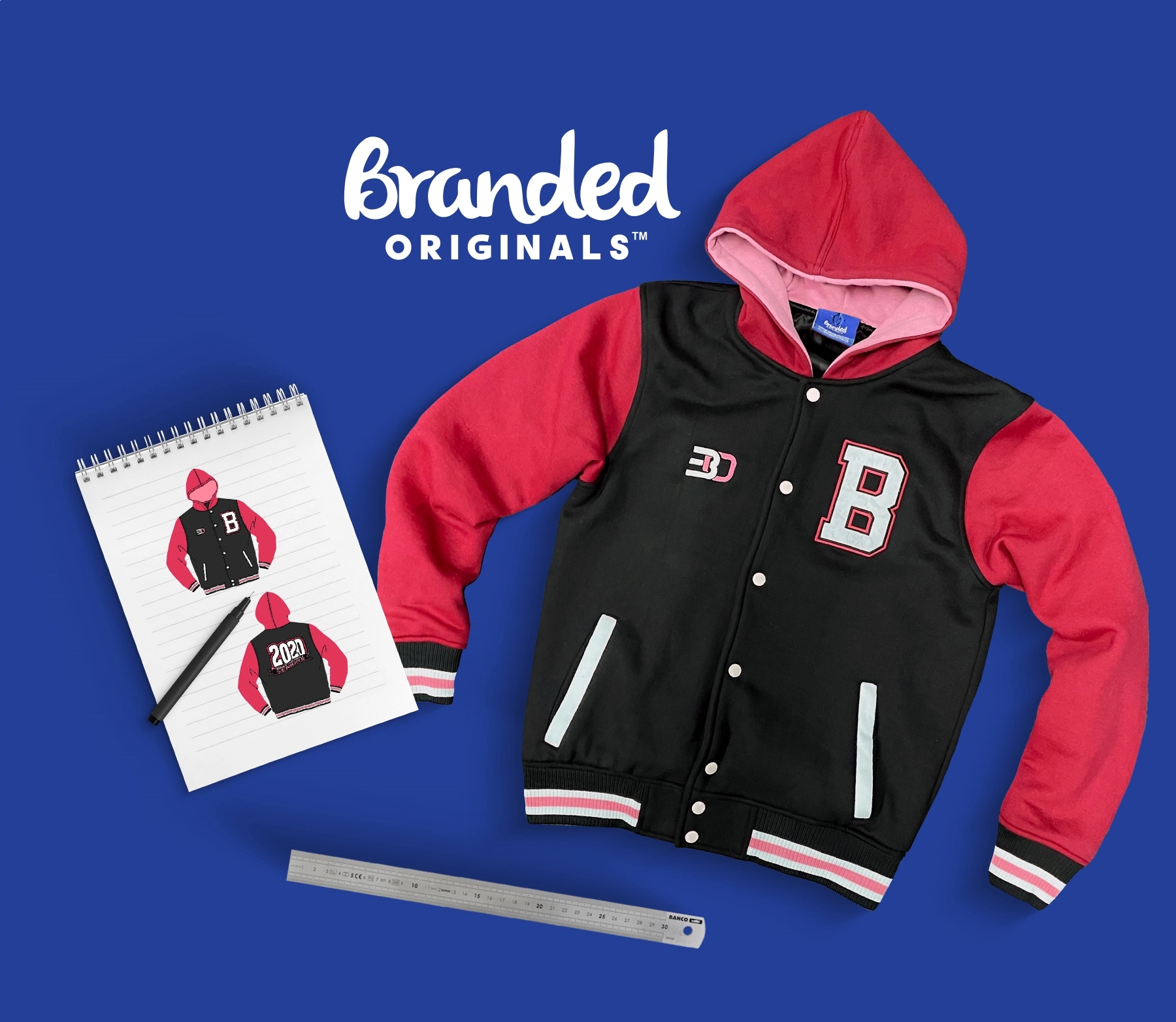 Hooded Cotton Fleece Varsity Jacket With No Lining 15