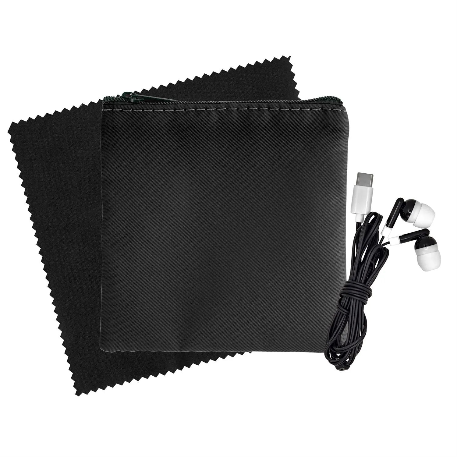 Colorful RPET Ear Bud & Cloth Set 16