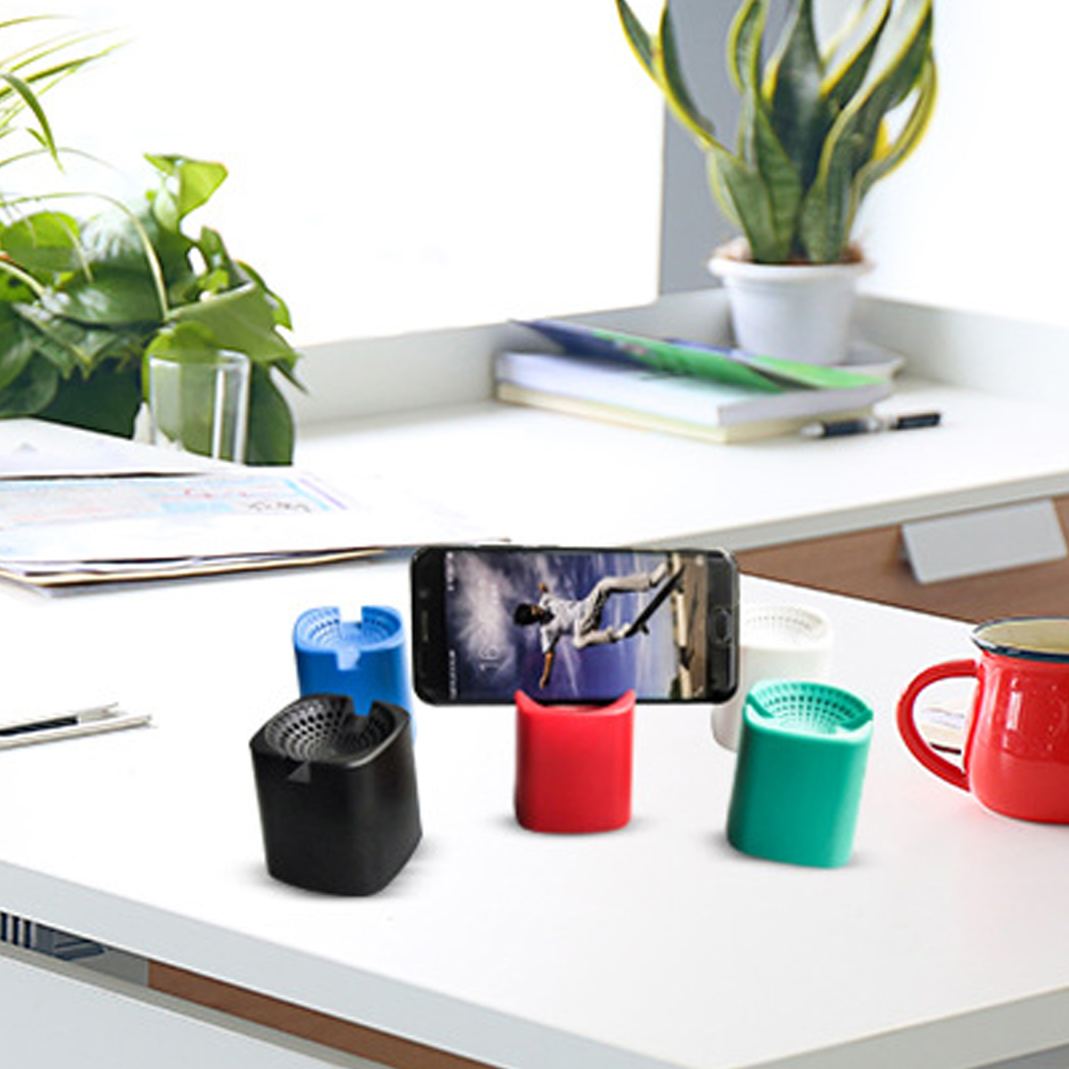 Mini Bluetooth Speaker with Phone Stand and Custom Logo 8