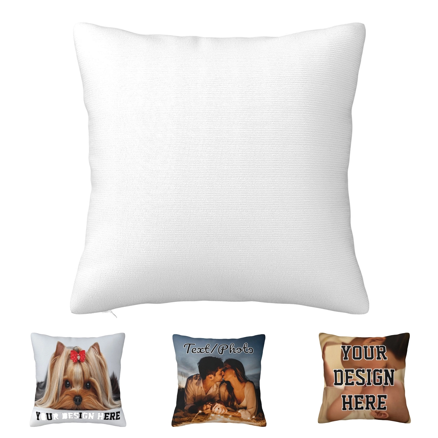 Custom 11.8" X 19.7" Full Color Cushion Cover With Zipper 2