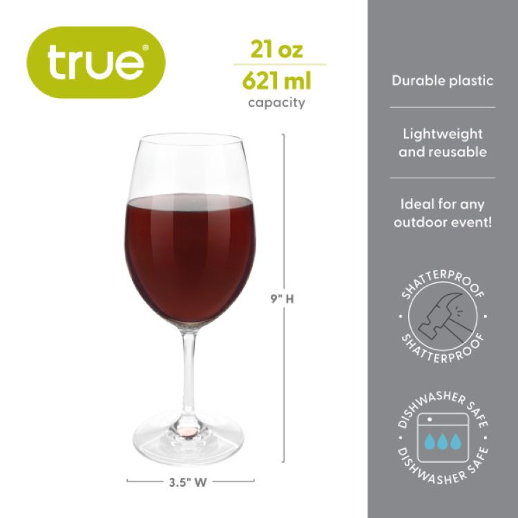 True® Shatterproof Plastic Wine Glass 6