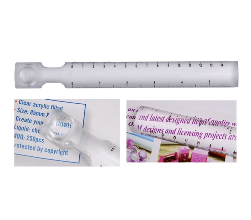 2-in-1 Acrylic Ruler with Magnifier 3