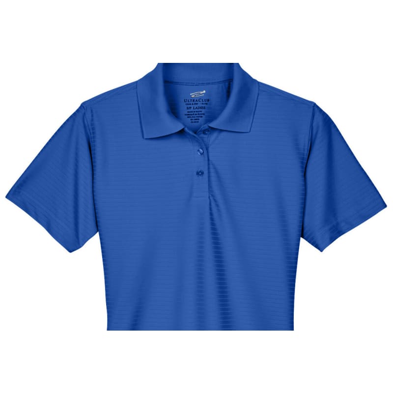 UltraClub Ladies' Cool & Dry Elite Tonal Stripe Performance Polo 2