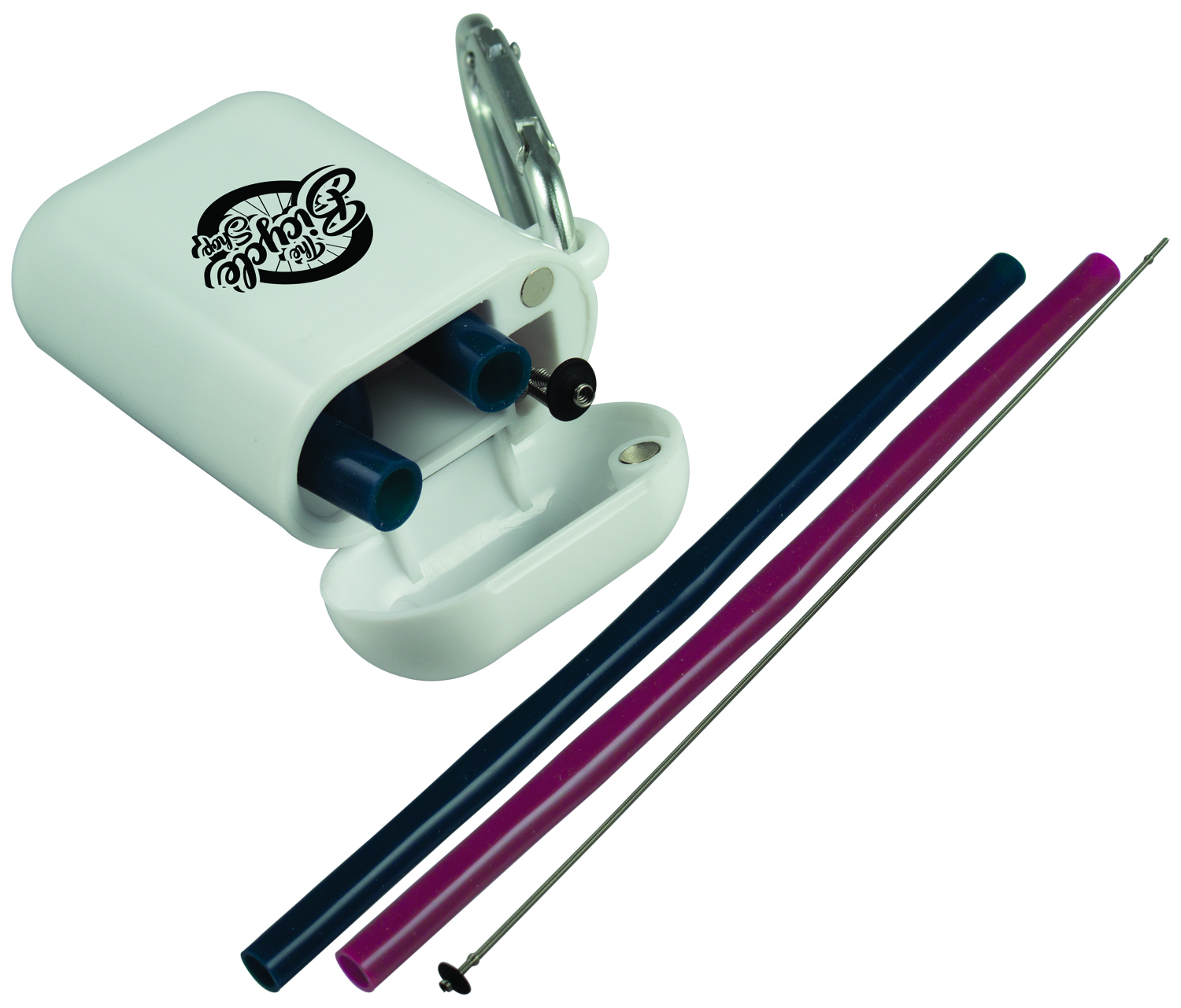Traveler's Silicone Straw with Carabiner Case 5