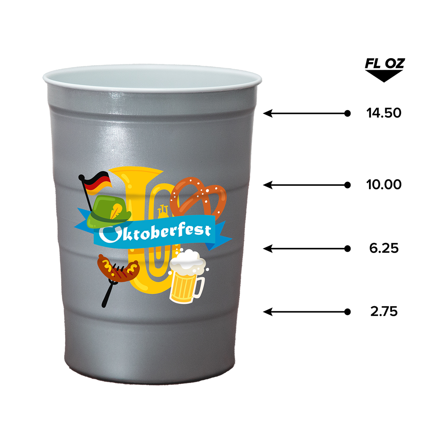 Digital Steel Party Cup, 16 oz. 3
