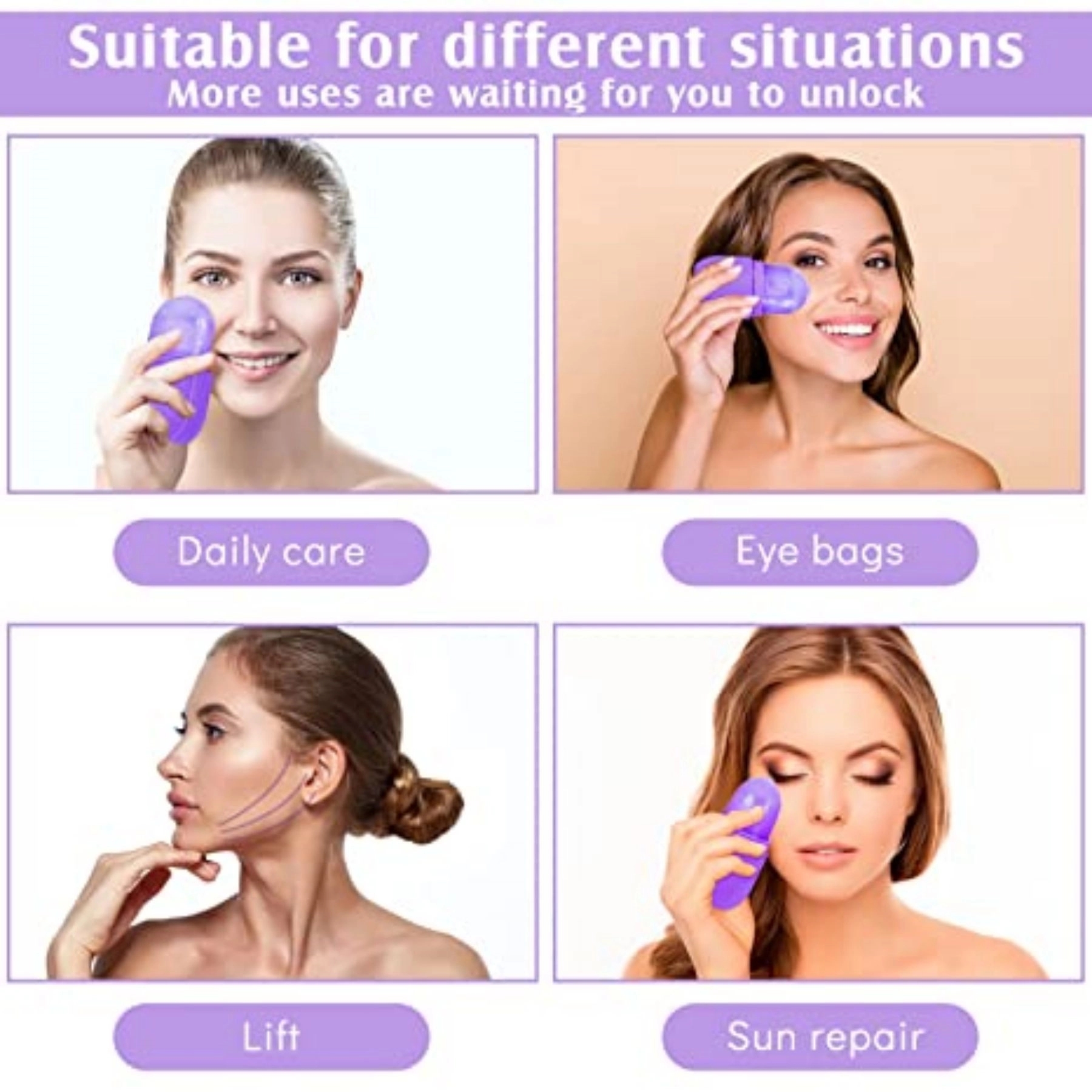 Ice Face Roller Pods Massager Skin Care Silicone Icing Tool 4