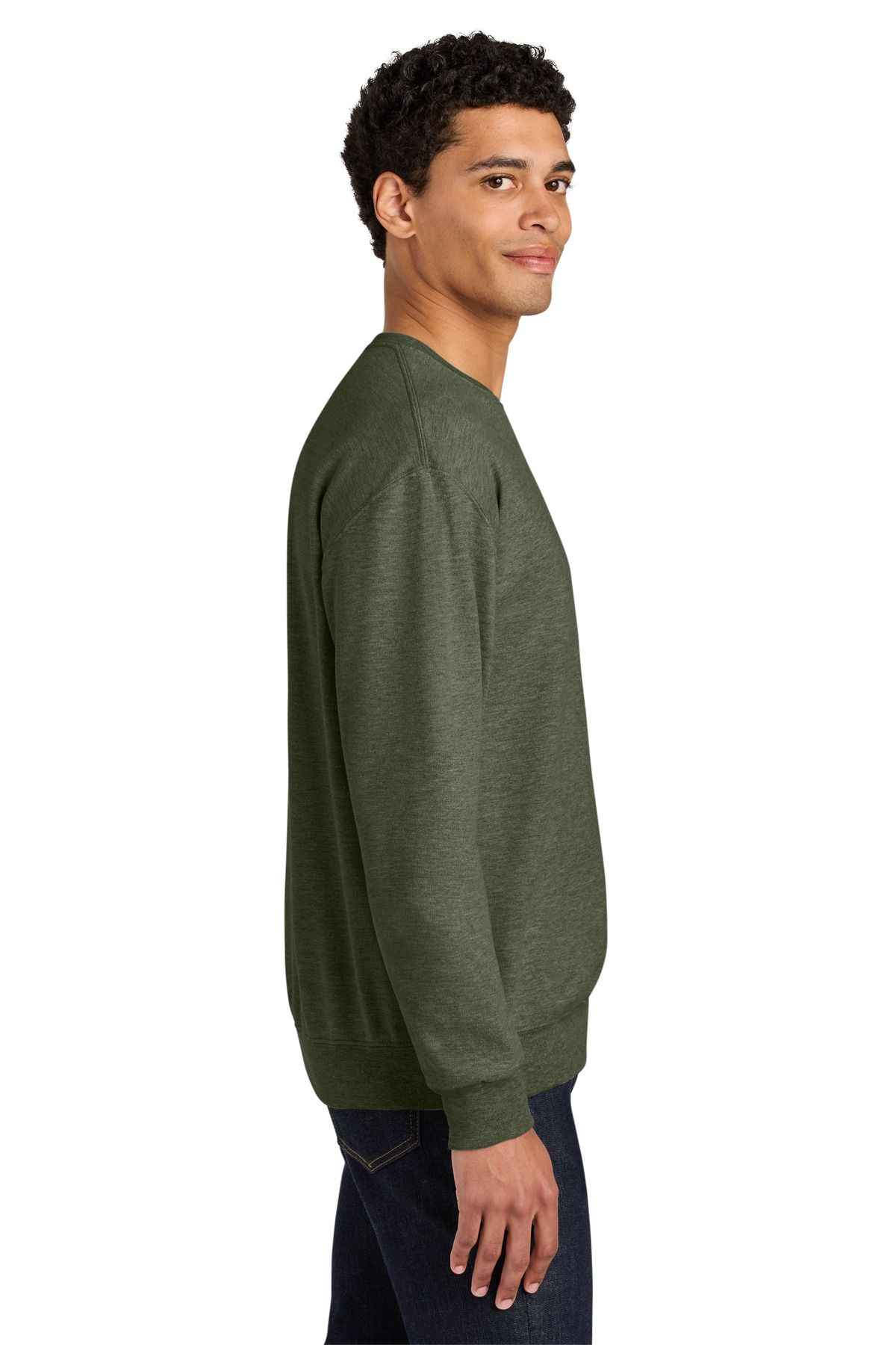 Jerzees Ultimate Unisex CVC Ring Spun Crewneck Sweatshirt IC48M 2