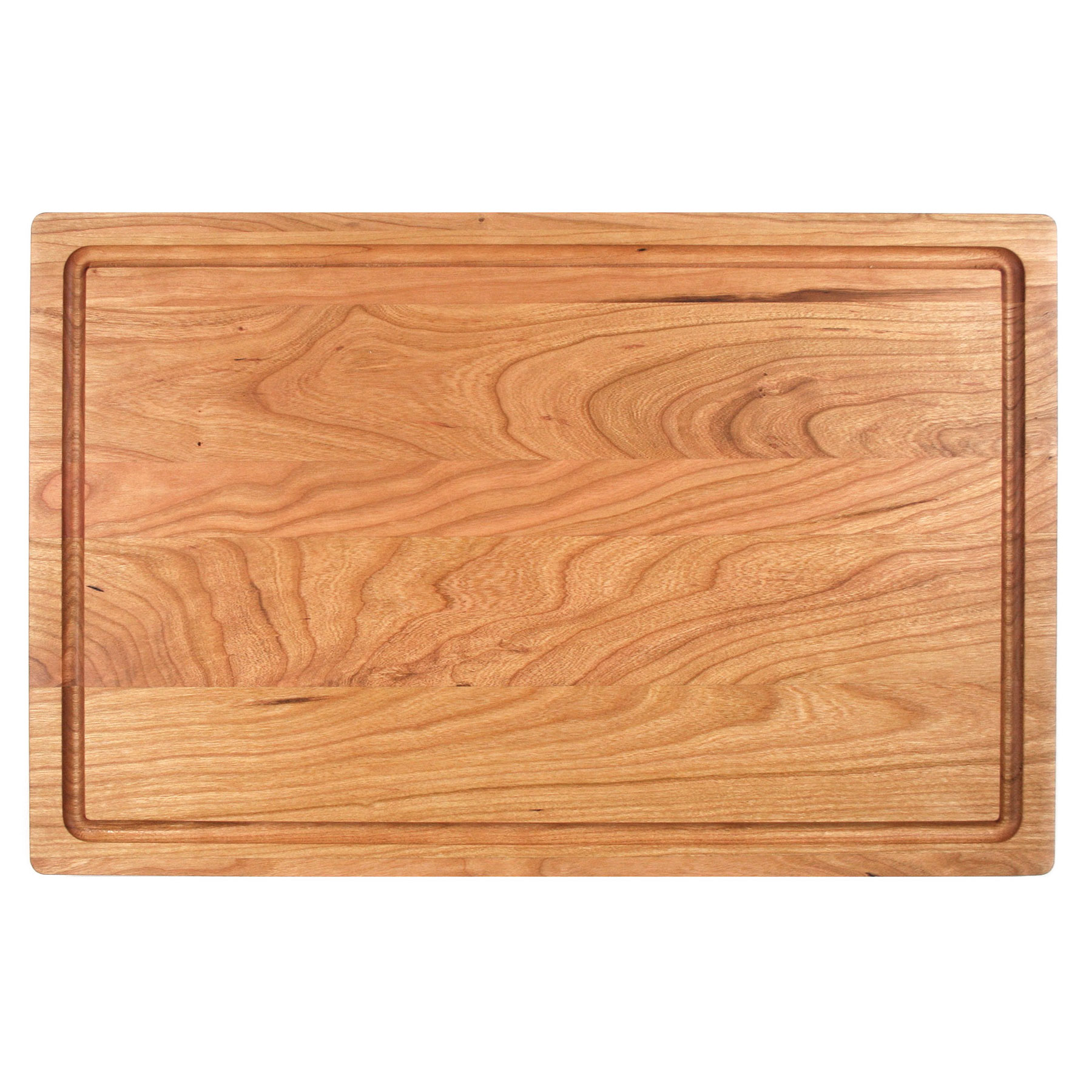 11" x 17" x 3/4" Cherry Cutting Board with Juice Groove 5