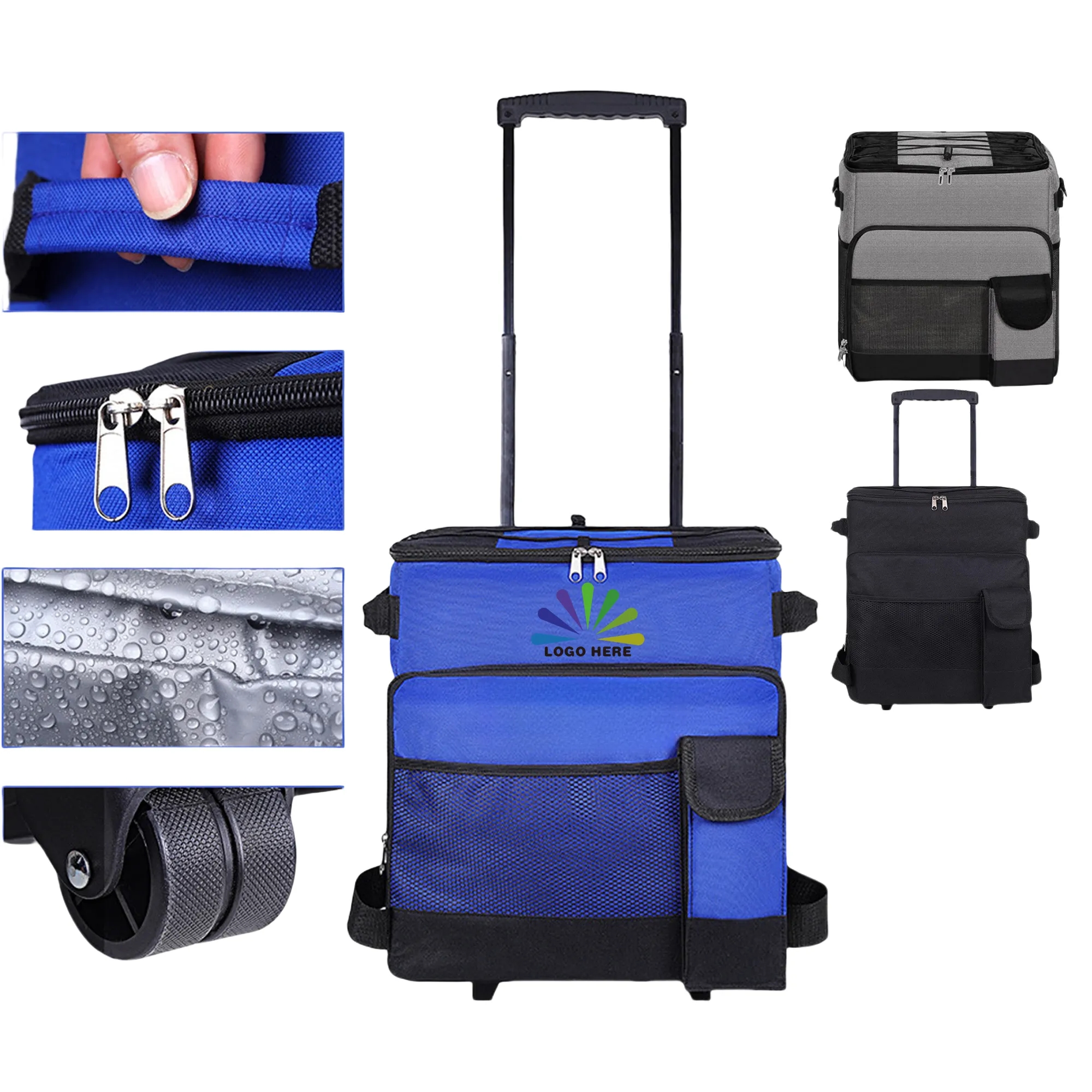 Wheeled Collapsible Cooler Bag With Handle Leakproof MOQ1 1
