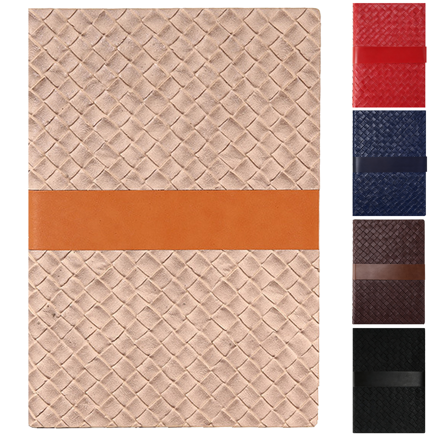 A5 PU Leather Woven Texture Business Notebook 20