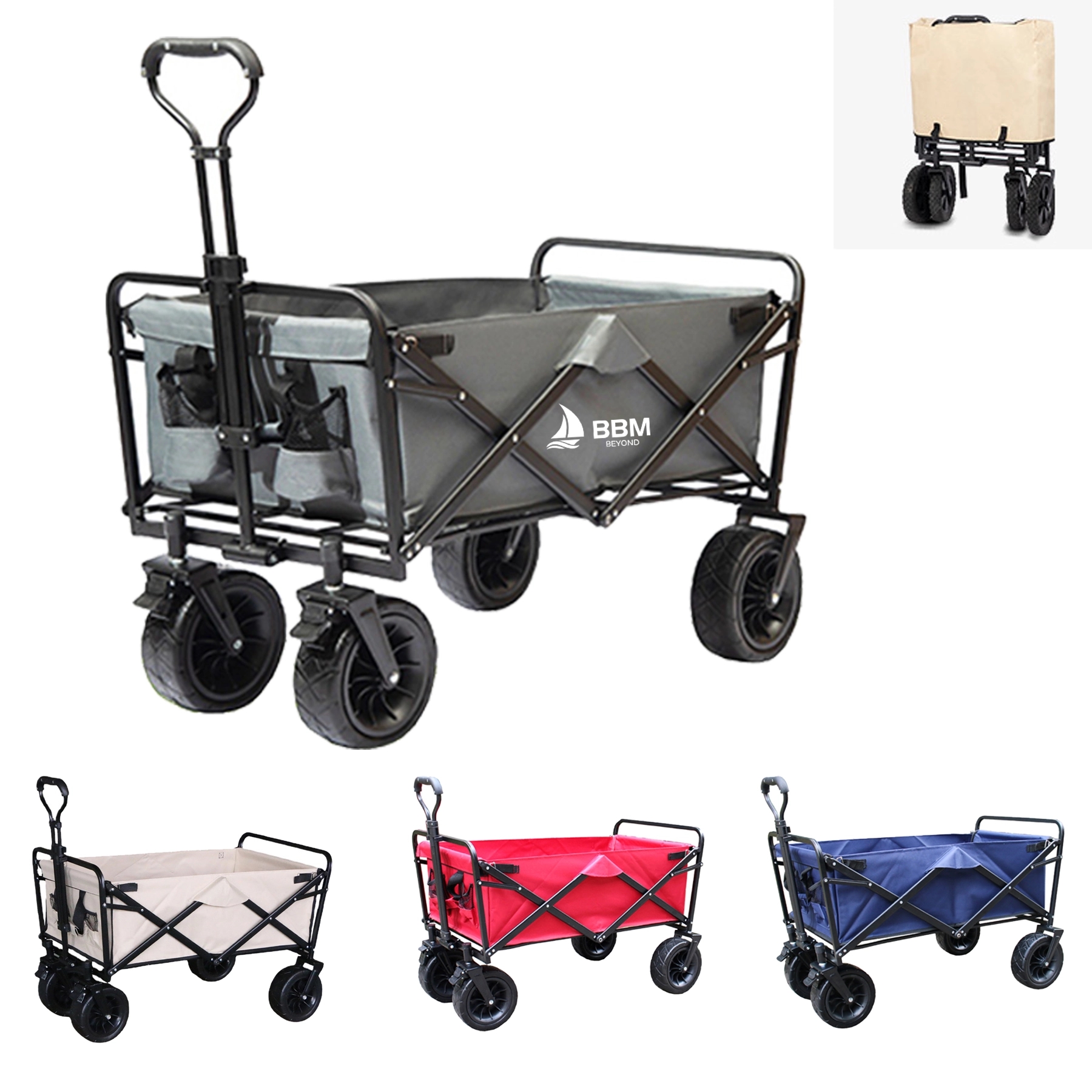 Collapsible Outdoor Garden Utility Wagon 1