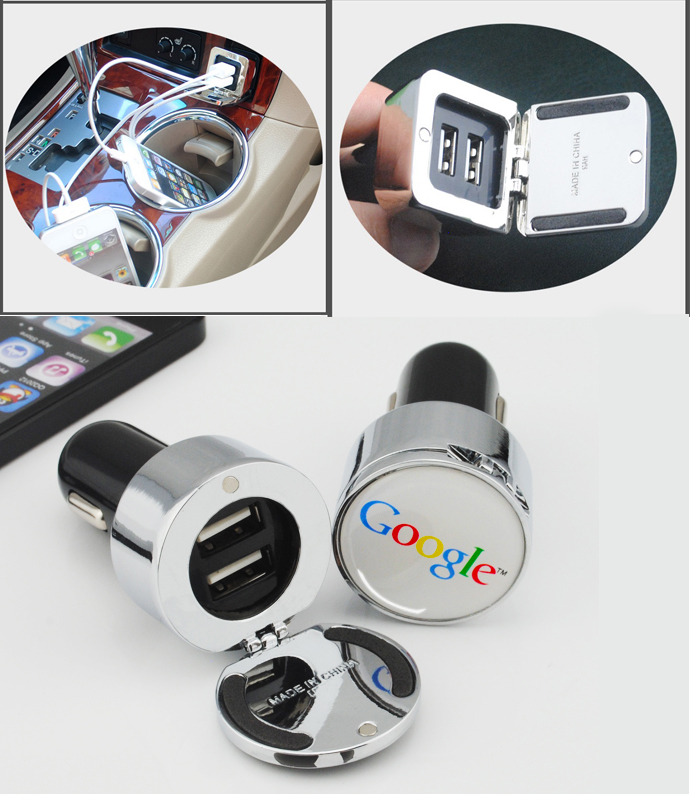 Dual Portable Car Usb Phone Battery Charger - Epoxy 4