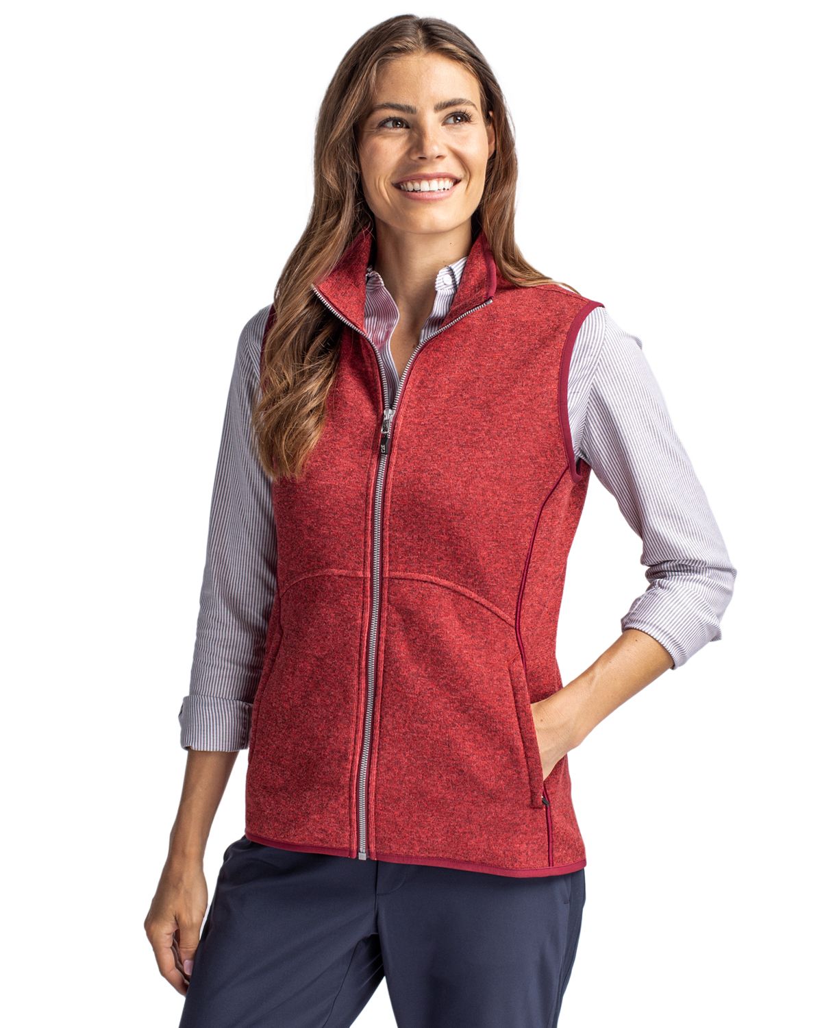 Mainsail Sweater Knit Womens Full Zip Vest