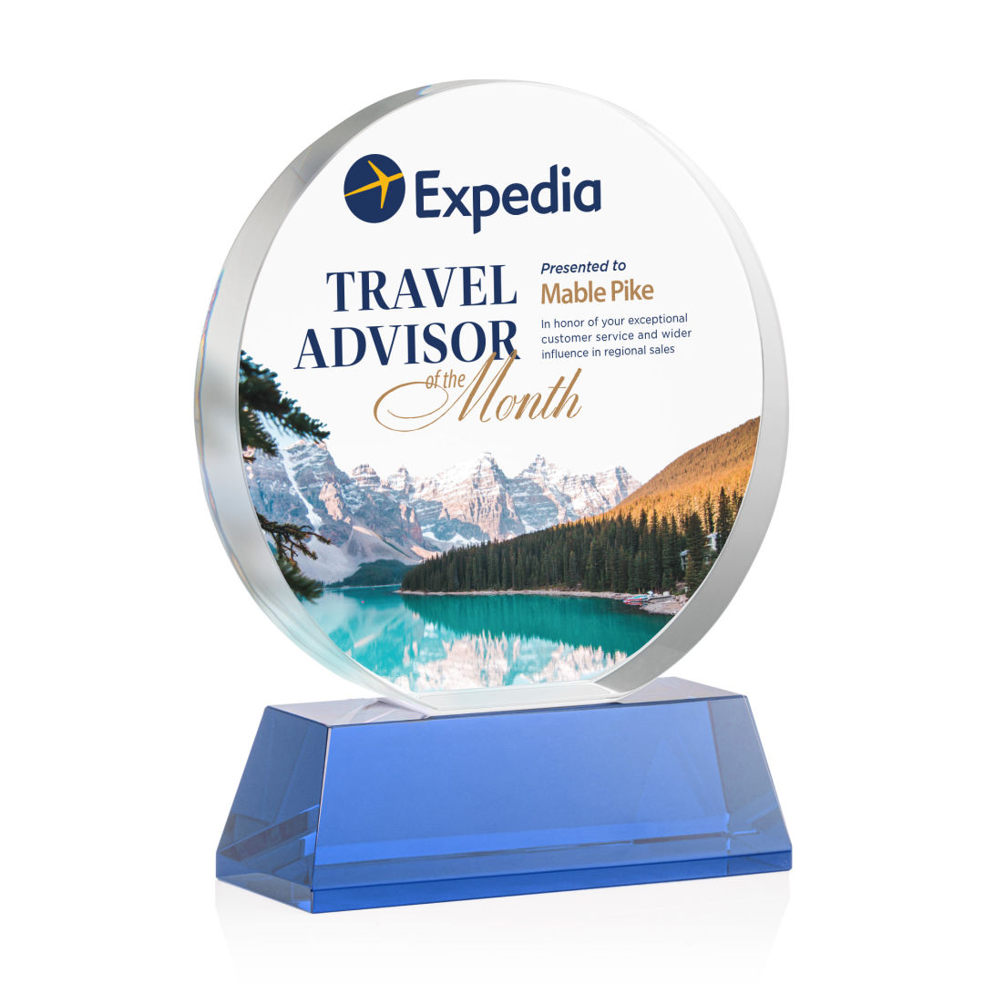 Glenwood Vividprint™ Award on Base - Blue 3