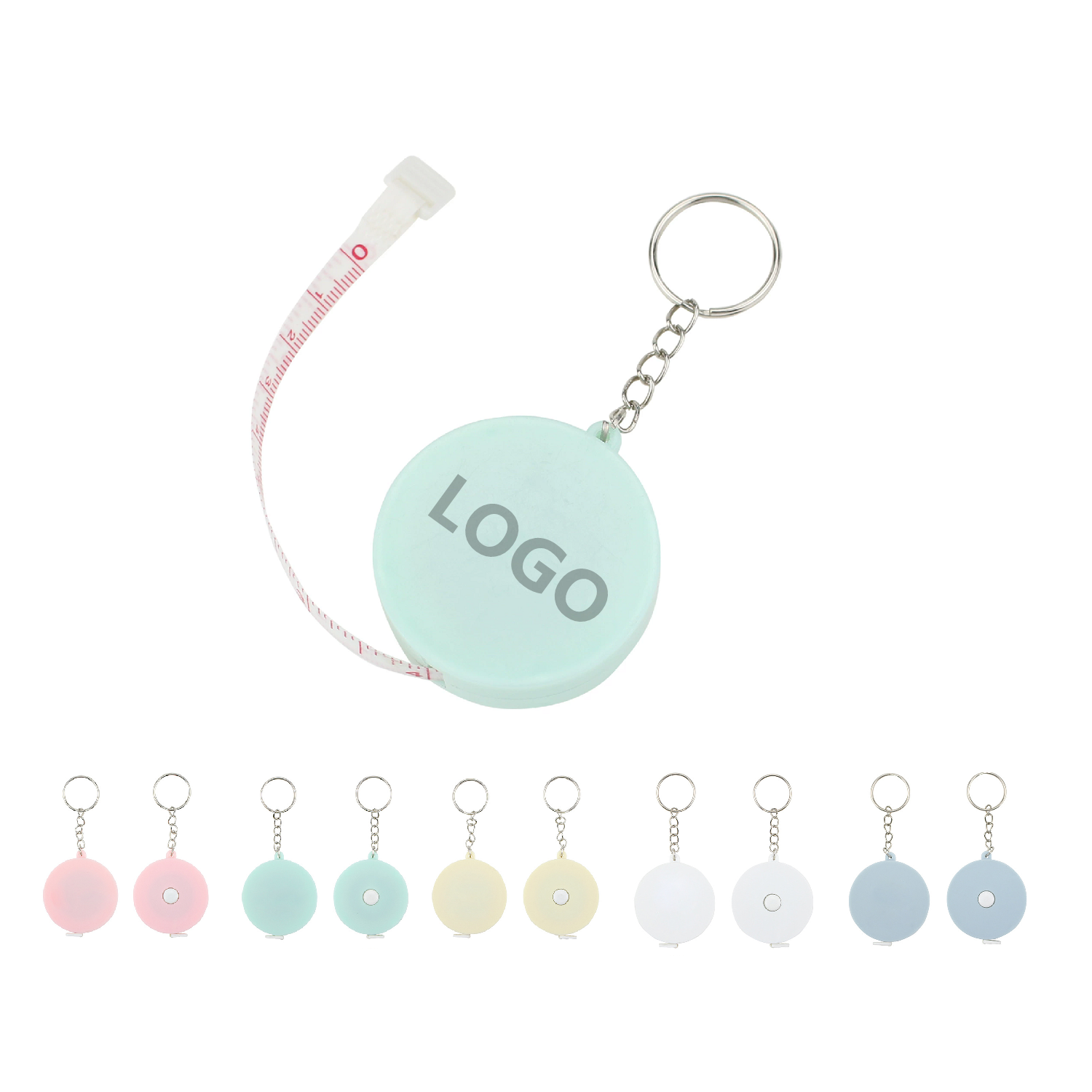 Round Tape Measure Keychain 1