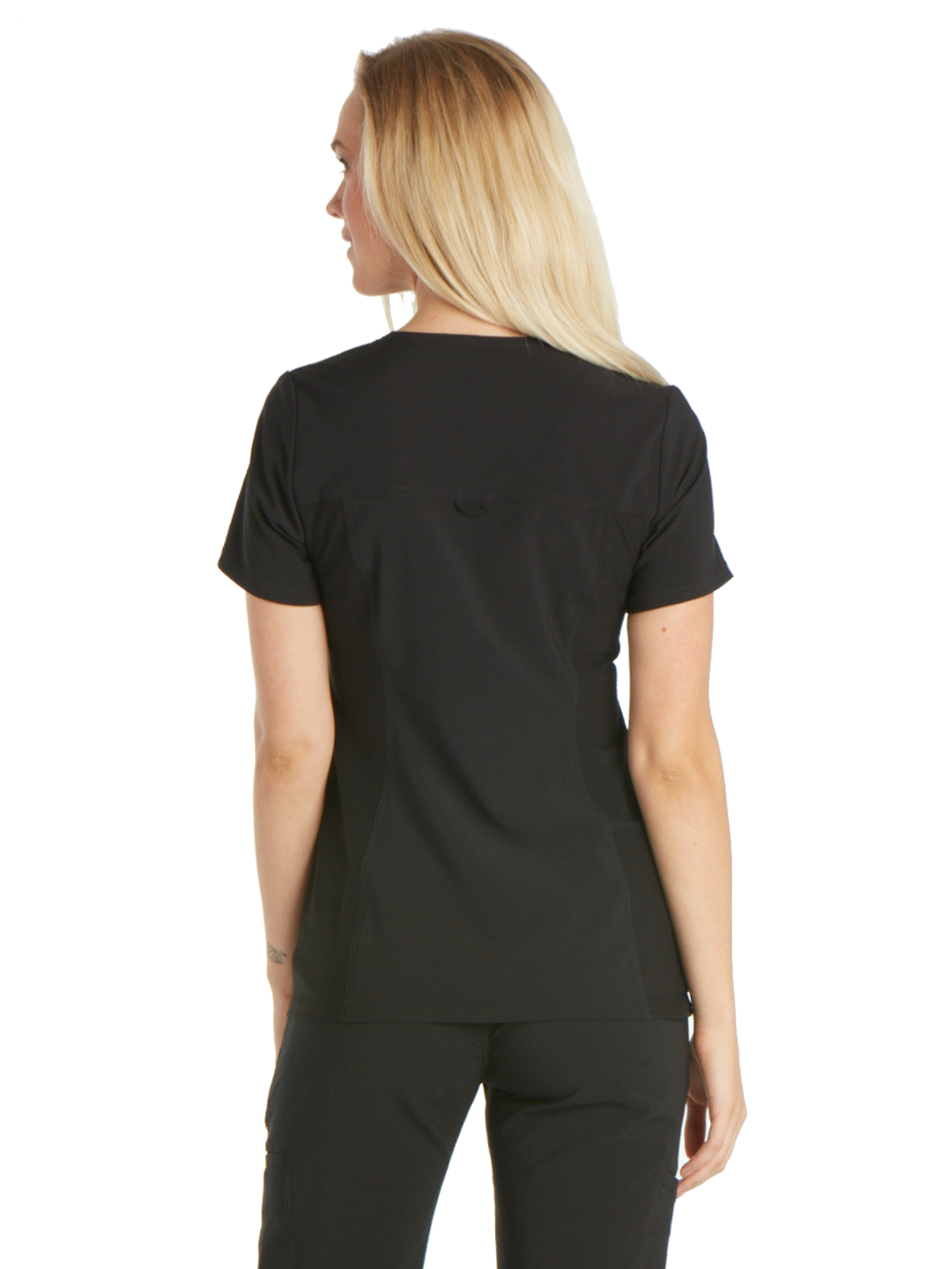 Cherokee - iFlex - Women's 2 Pocket V-Neck Knit Side Panel Top 27