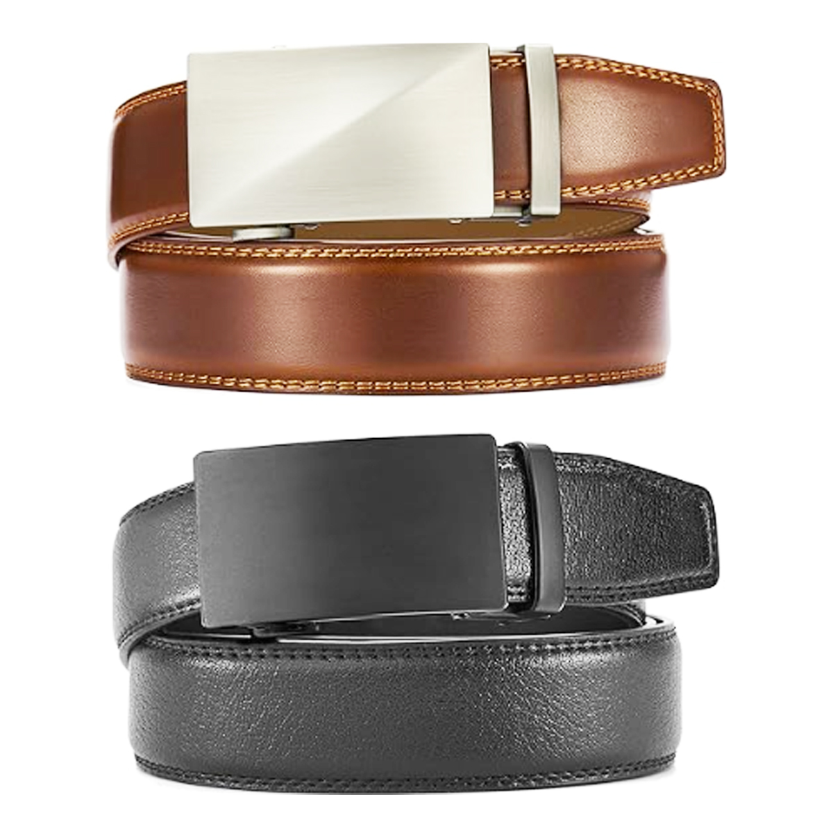 Leather Automatic Buckle Dress Belt 3
