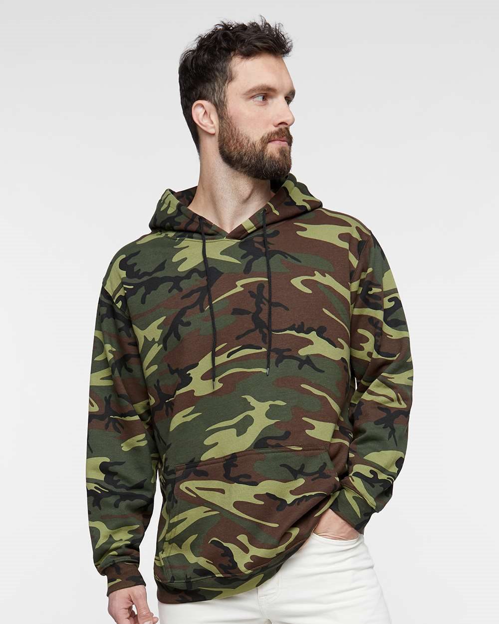 Unisex Camo Fleece Hoodie Sweatshirt - 3969 3