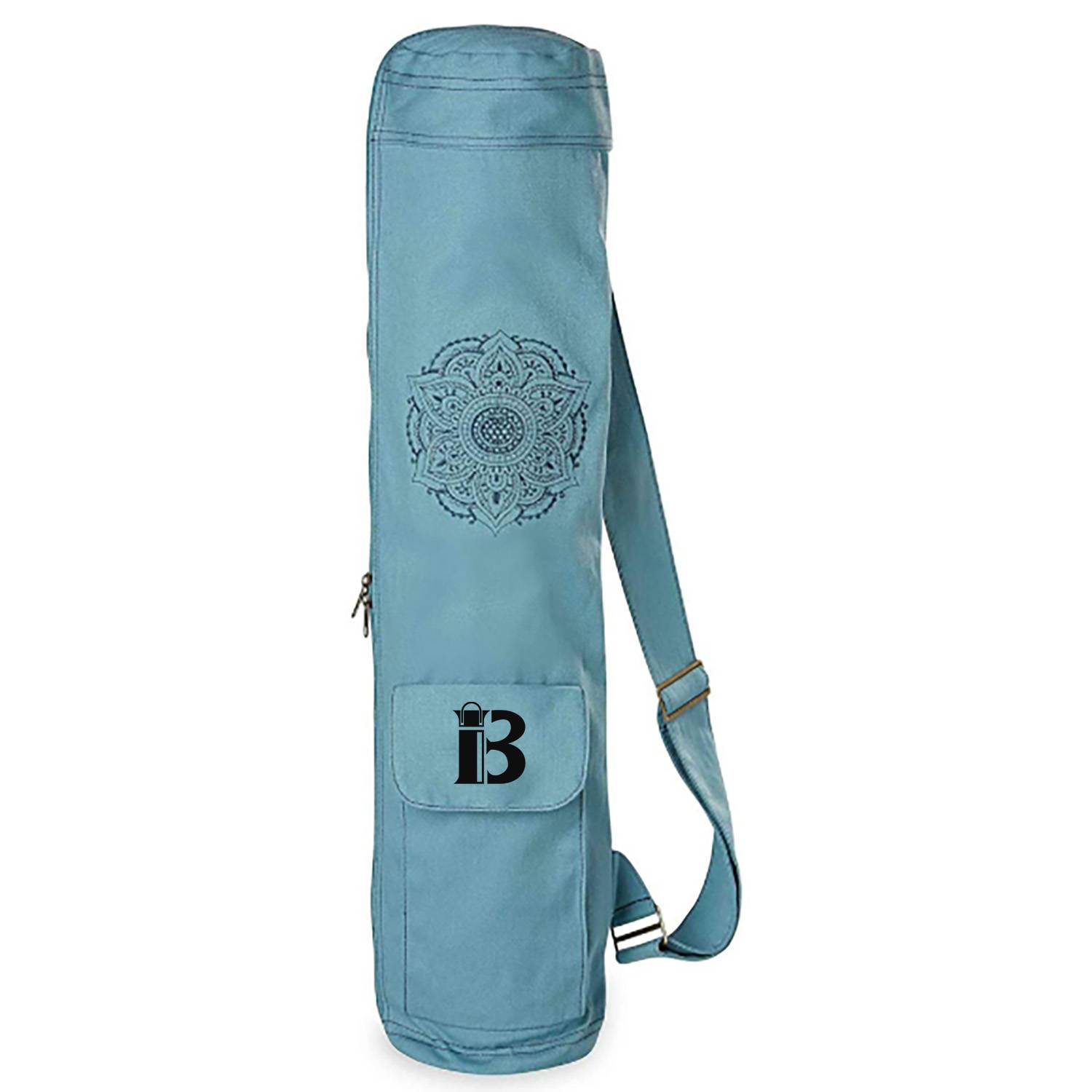 Zipper Canvas Yoga Mat Bag w/ Adjustable Strap 1