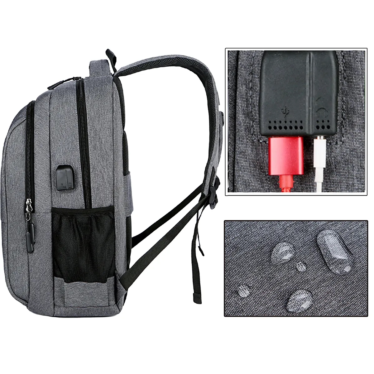 Durable Business Travel Laptop Backpack With USB Charging 8