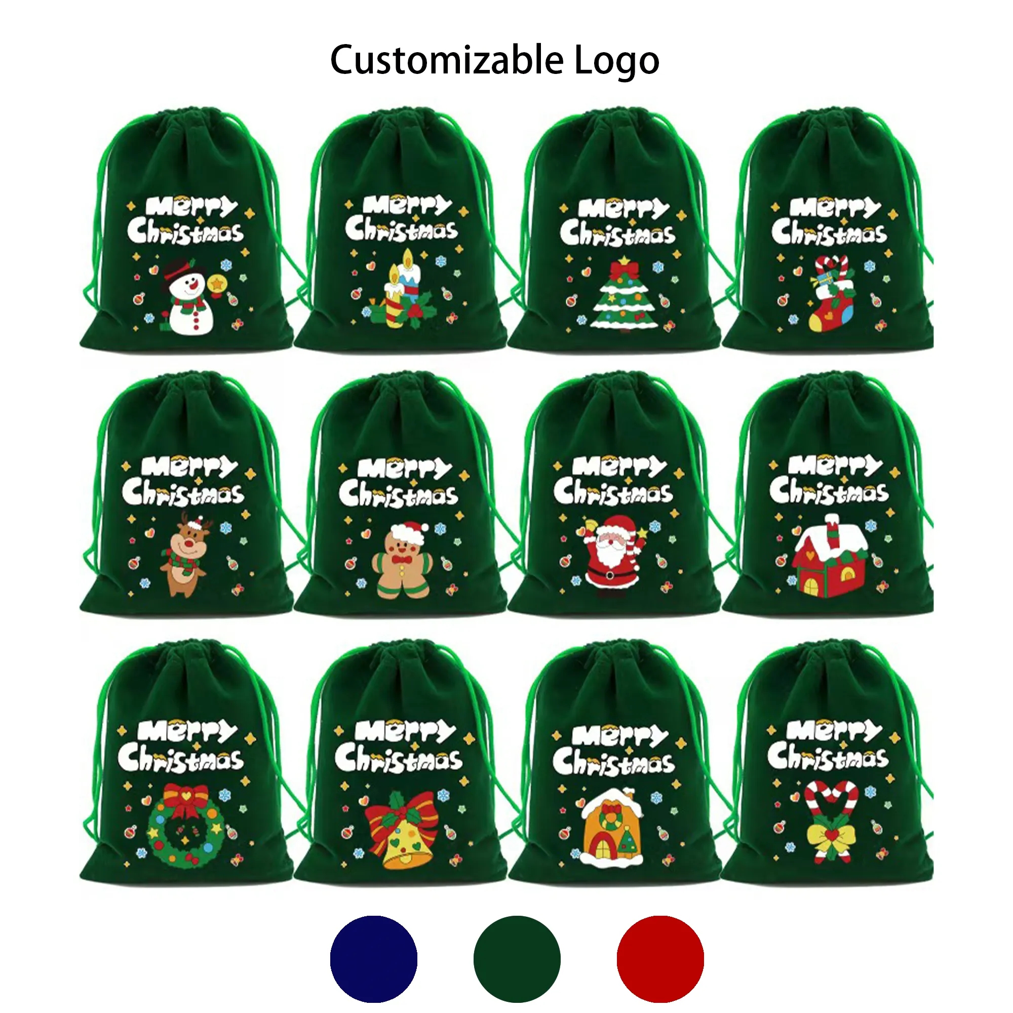 Christmas Gift Snack Bags With Customizable Logo