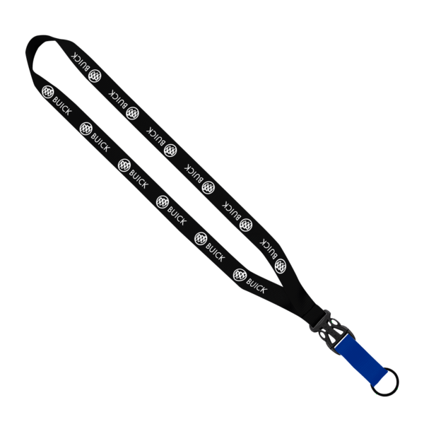 3/4" Multi-Color Polyester Lanyard with Slide Buckle Release & Split-Ring 79