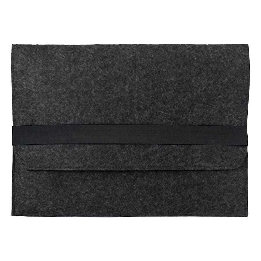 Felt Laptop Sleeve with Flip Top Elastic Band Closure